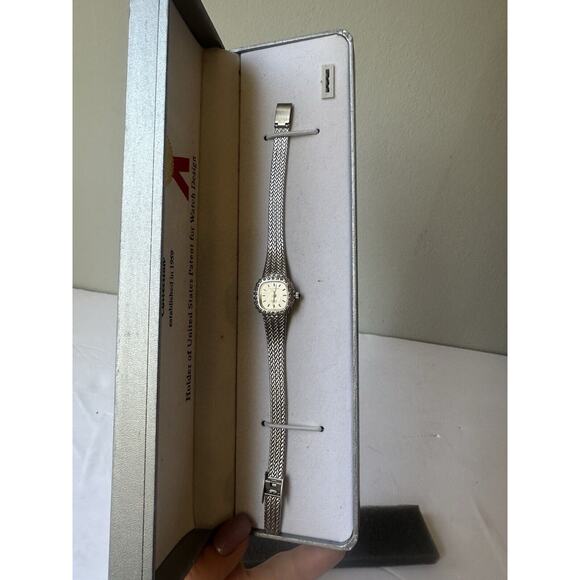 Marcel Drucker Watch Silver Quarts And Diamond Boarder With Stainless Steel - Picture 3 of 12